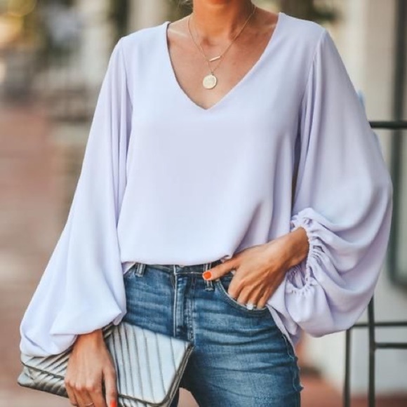 Vici Tops - VICI my bells will be ringing lavender blouse M